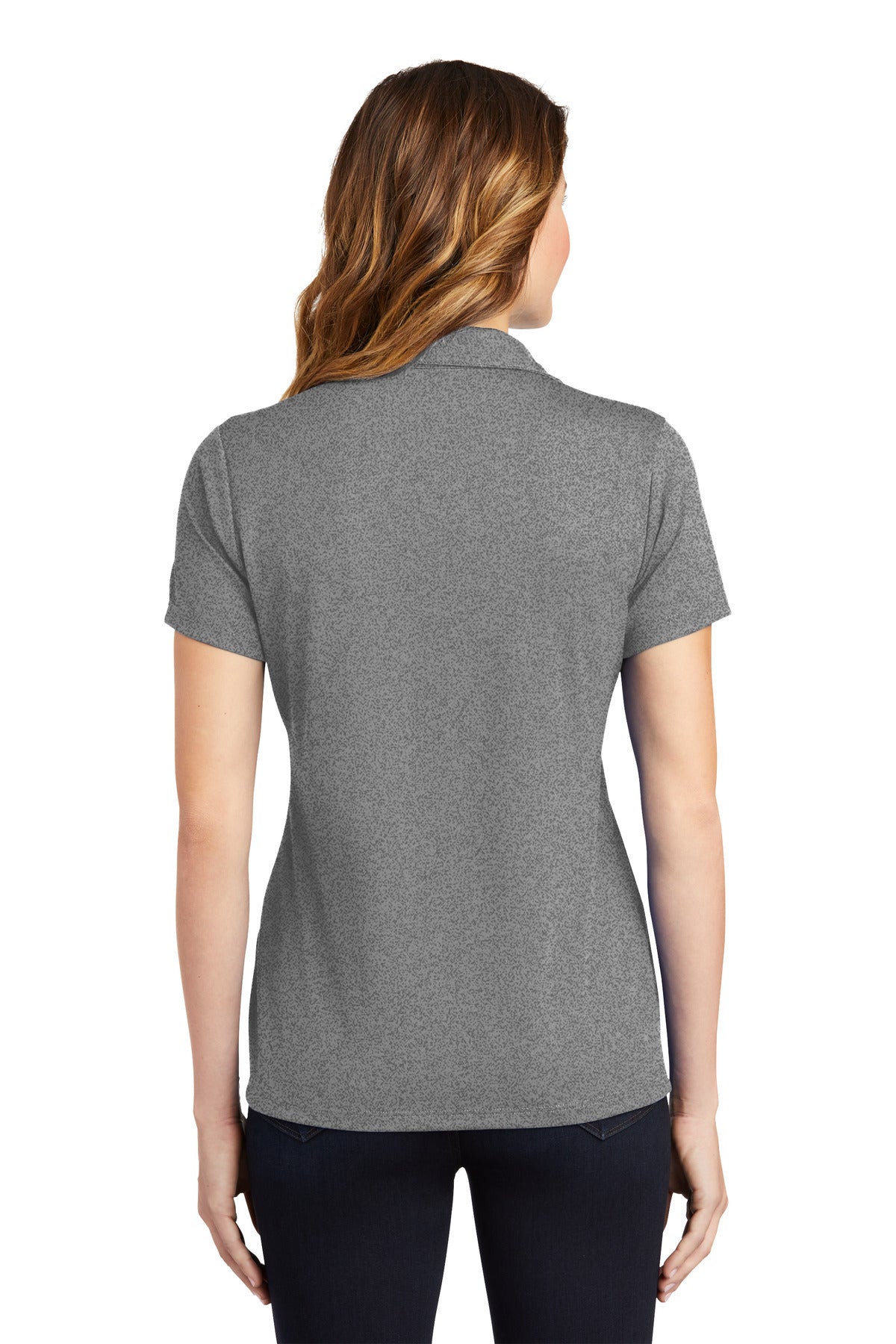 Custom Embroidered Sport-Tek Women's PosiCharge RacerMesh Polo. LST640,Grey Heather