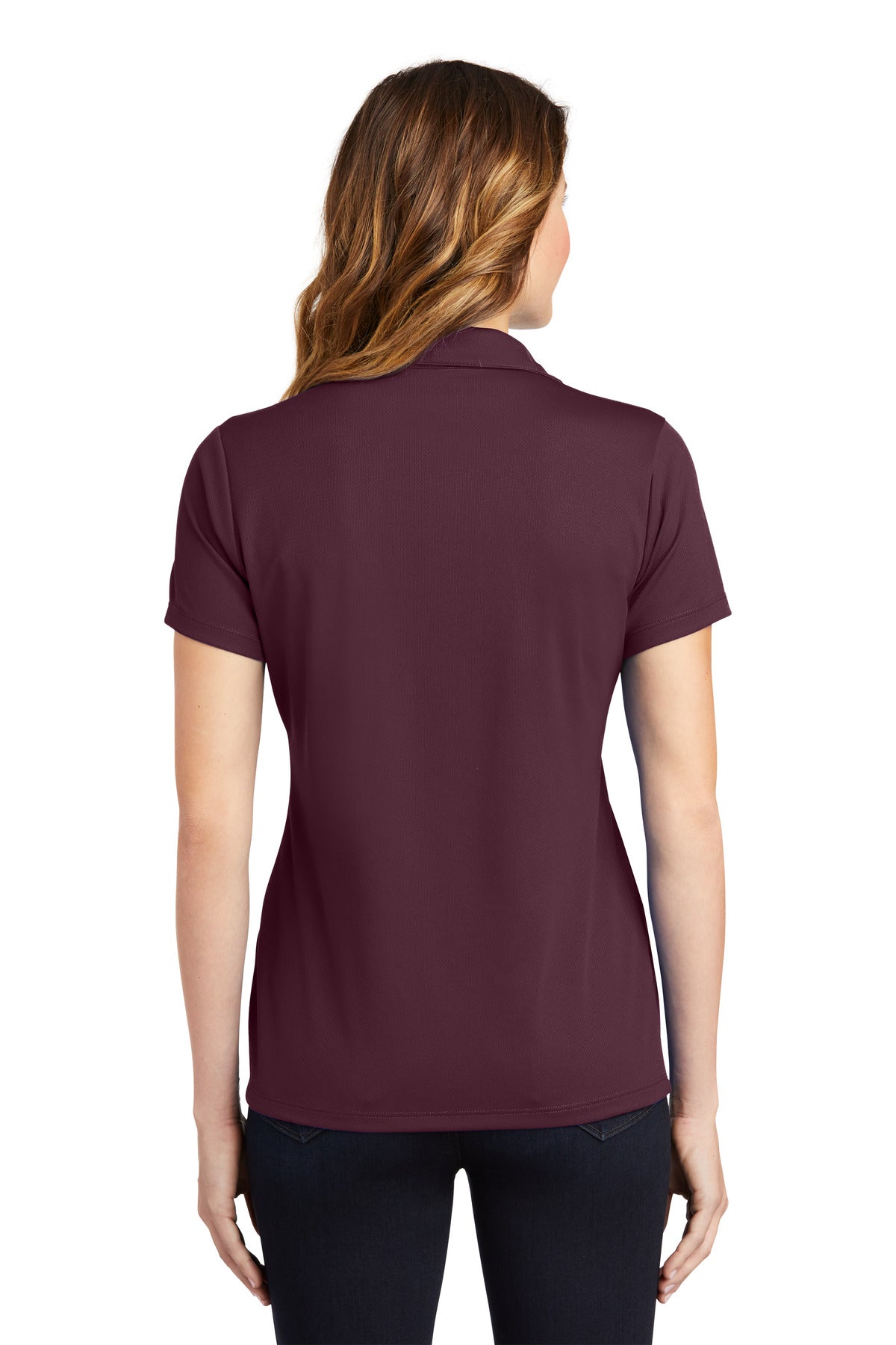 Custom Embroidered Sport-Tek Women's PosiCharge RacerMesh Polo. LST640,Maroon