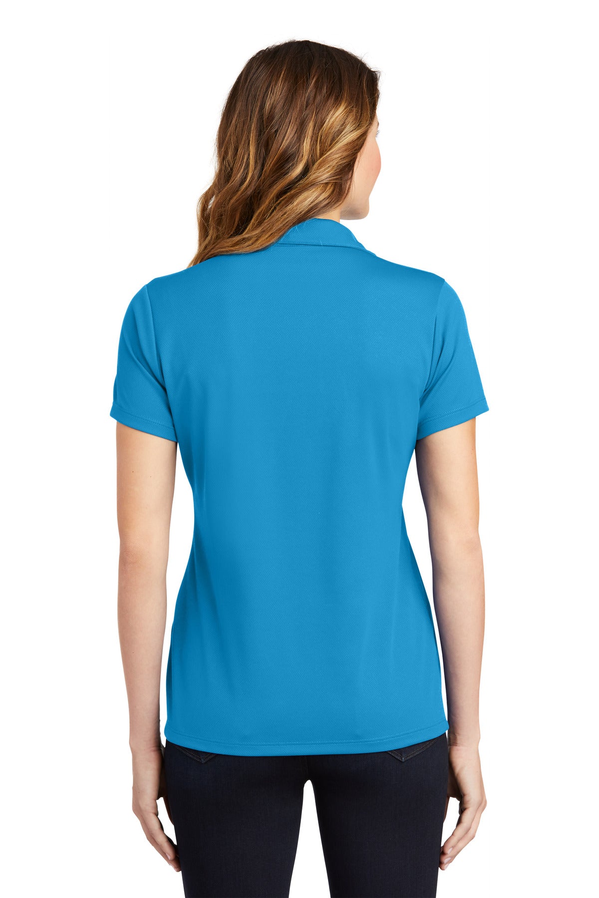 Custom Embroidered Sport-Tek Women's PosiCharge RacerMesh Polo. LST640,Pond Blue