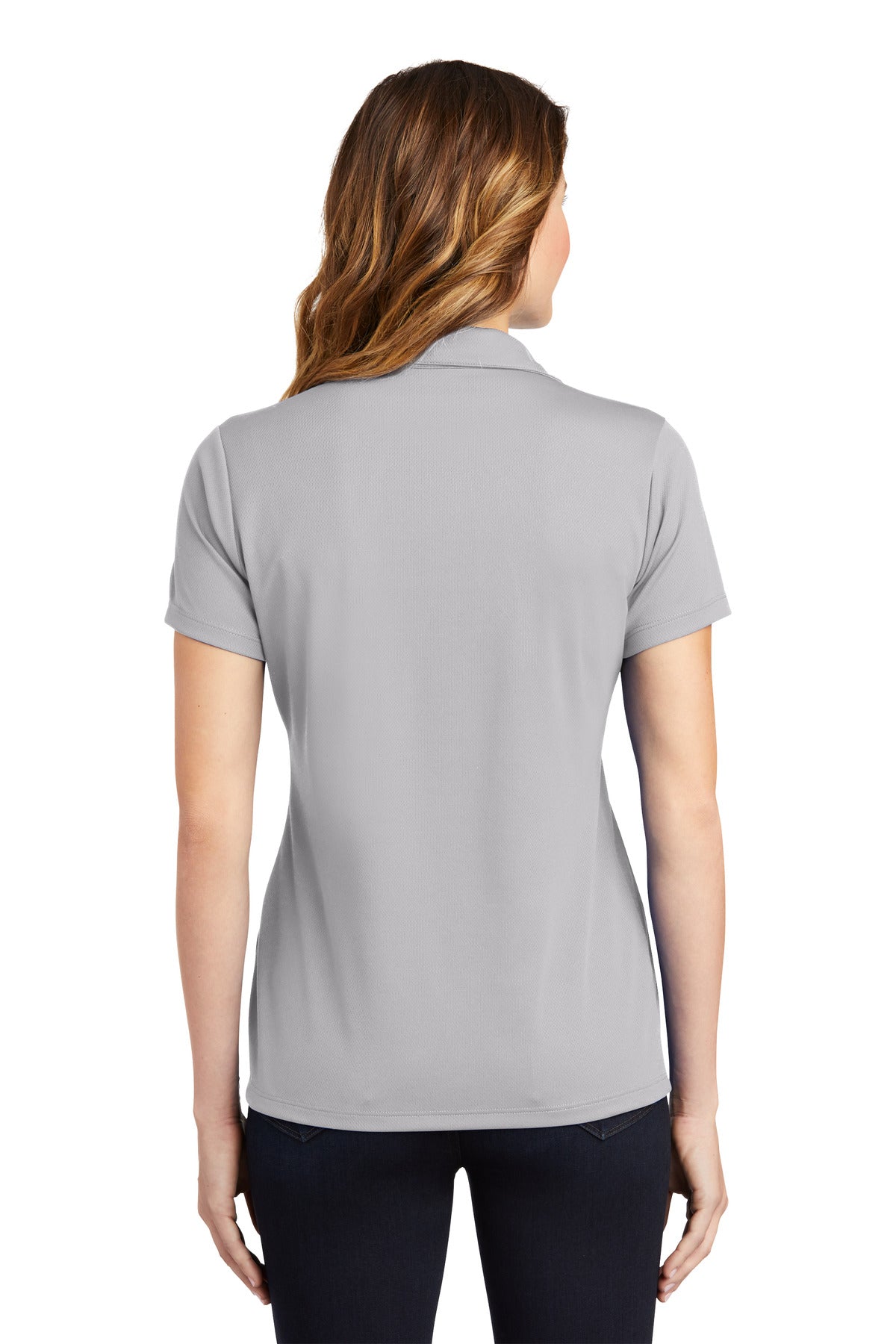 Custom Embroidered Sport-Tek Women's PosiCharge RacerMesh Polo. LST640,Silver