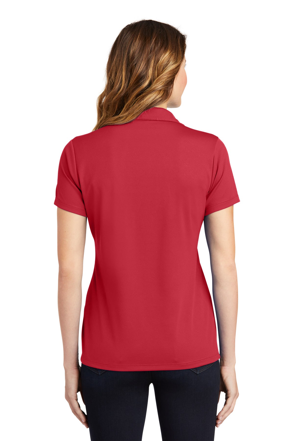 Custom Embroidered Sport-Tek Women's PosiCharge RacerMesh Polo. LST640,True Red