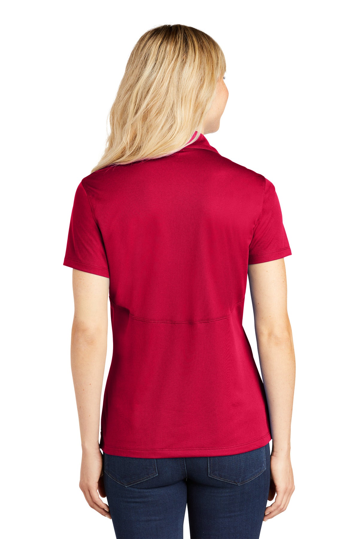 Custom Embroidered Sport-Tek Women's Micropique Sport-Wick Polo. LST650,Deep Red