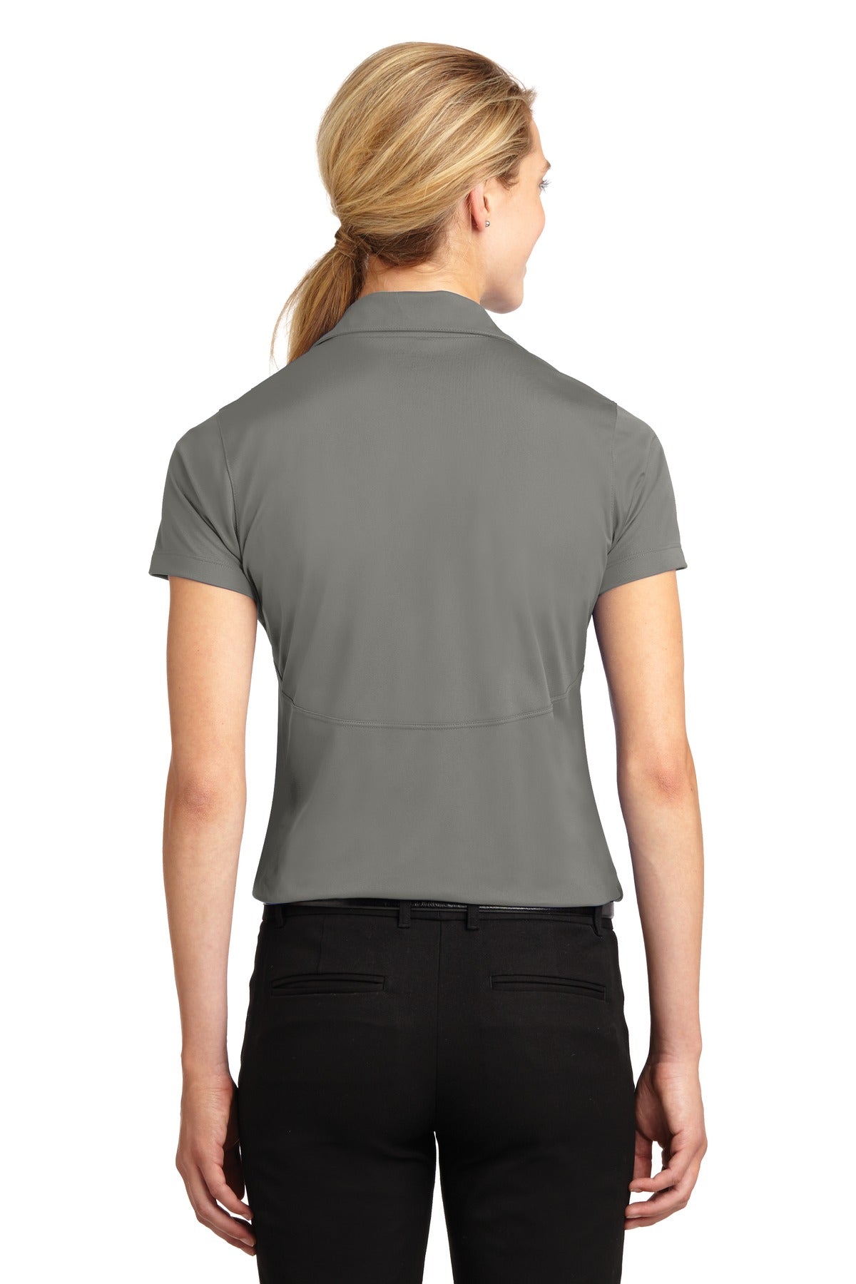 Custom Embroidered Sport-Tek Women's Micropique Sport-Wick Polo. LST650,Grey Concrete