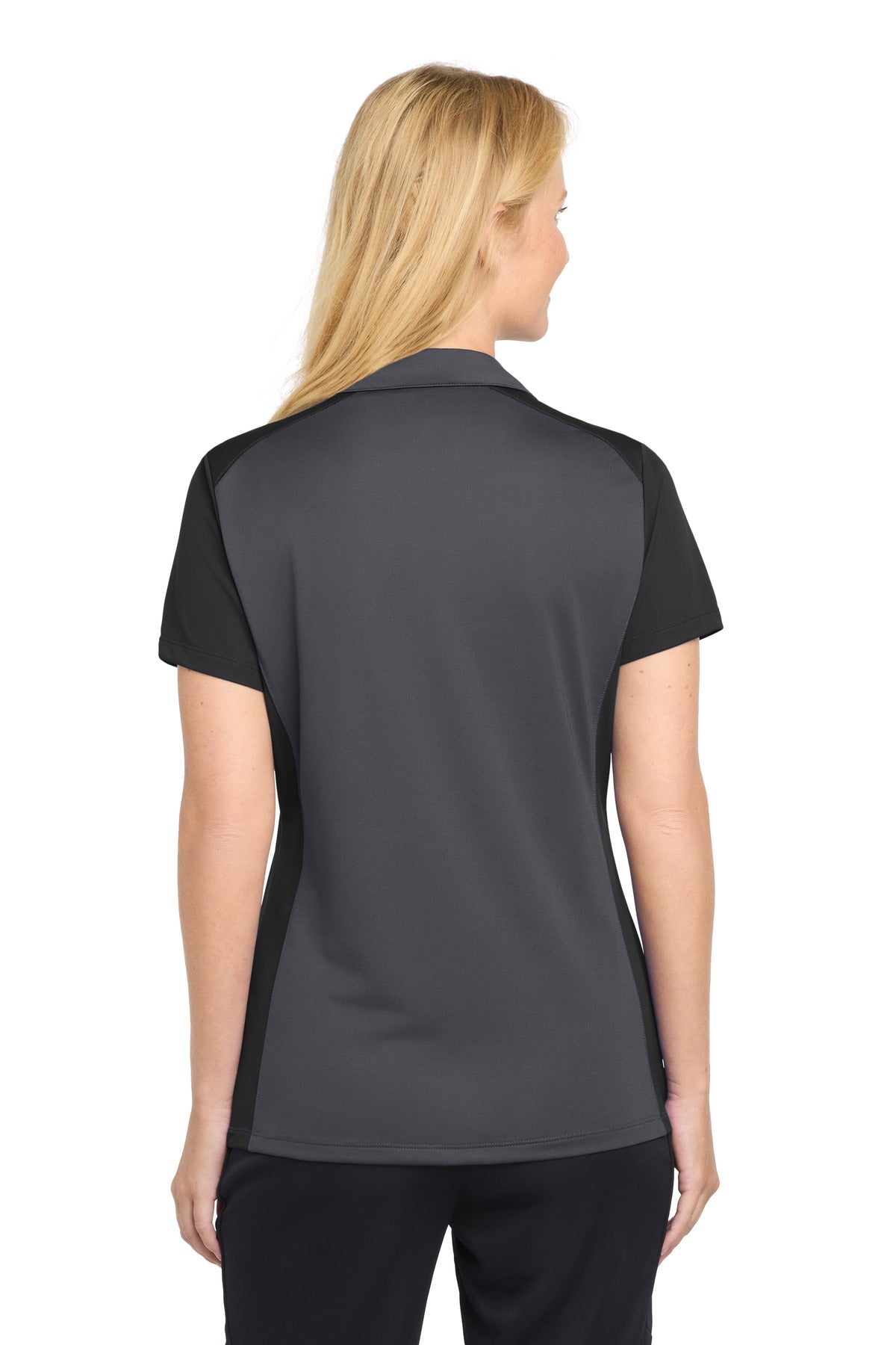 Custom Embroidered Sport-Tek Polos/Knits in Iron Grey/ Black
