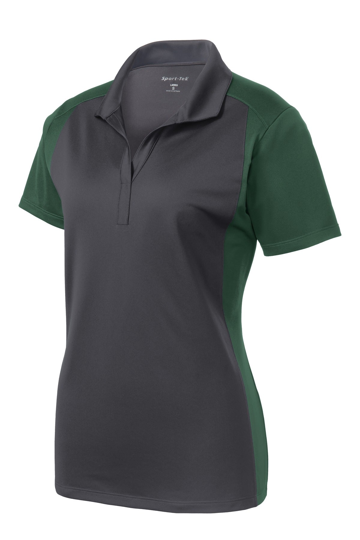 Custom Embroidered Sport-Tek Polos/Knits in Iron Grey/ Forest Green