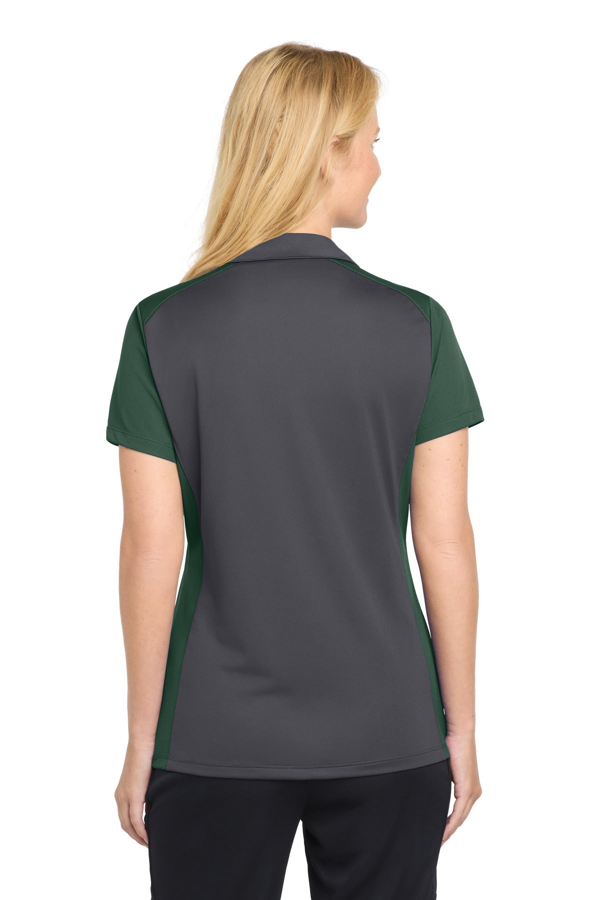 Custom Embroidered Sport-Tek Polos/Knits in Iron Grey/ Forest Green