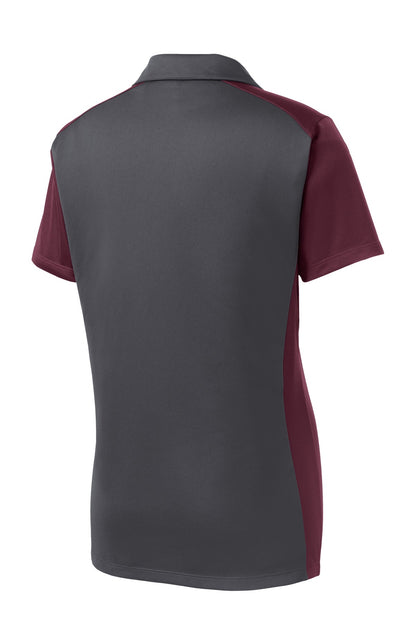 Custom Embroidered Sport-Tek Polos/Knits in Iron Grey/ Maroon