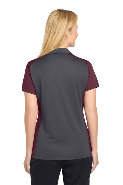 Custom Embroidered Sport-Tek Polos/Knits in Iron Grey/ Maroon