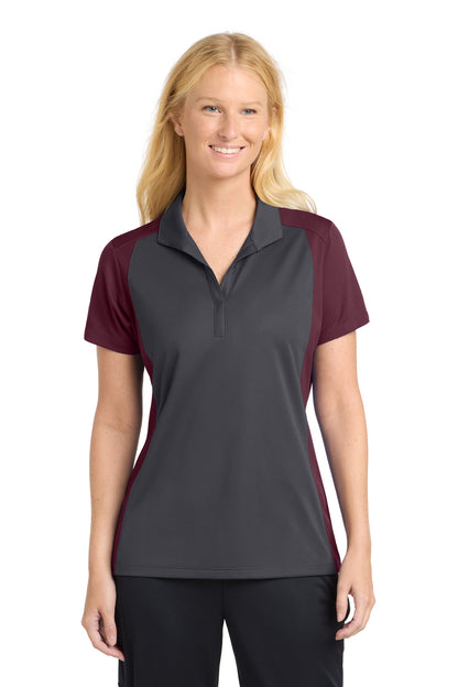 Custom Embroidered Sport-Tek Polos/Knits in Iron Grey/ Maroon