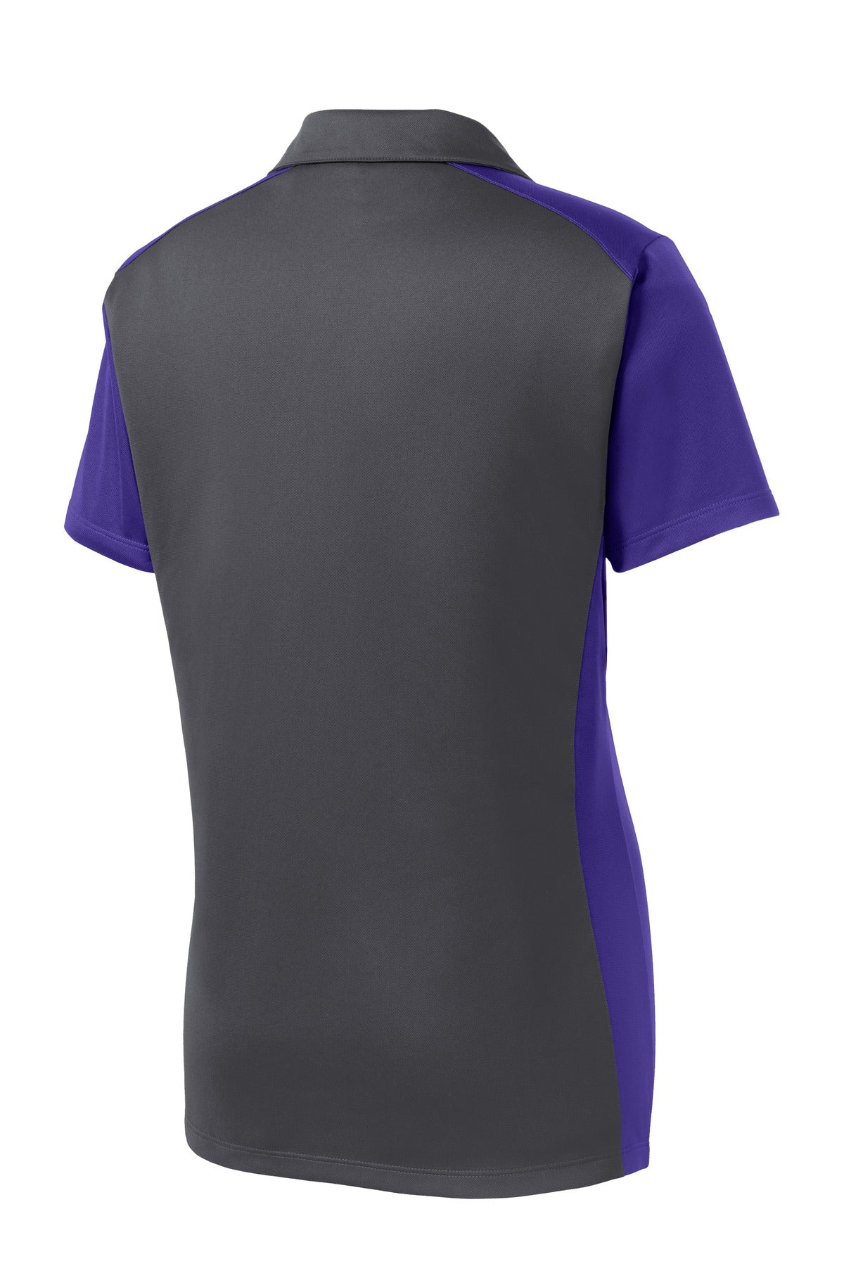 Custom Embroidered Sport-Tek Polos/Knits in Iron Grey/ Purple