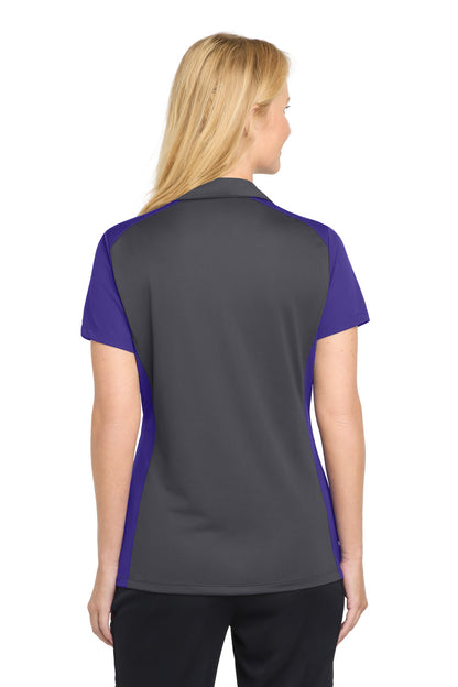 Custom Embroidered Sport-Tek Polos/Knits in Iron Grey/ Purple