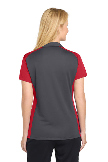 Custom Embroidered Sport-Tek Polos/Knits in Iron Grey/ True Red