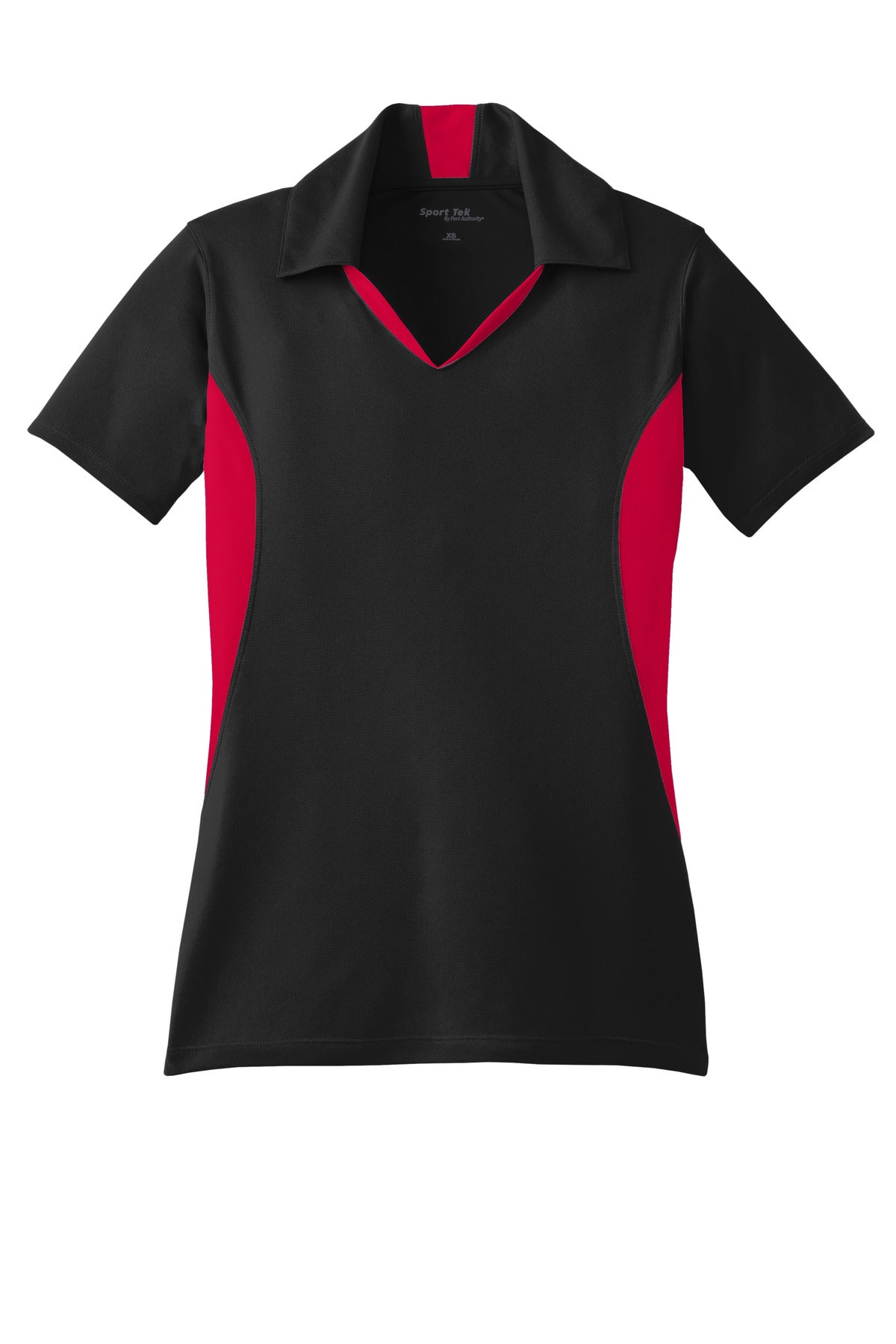 Custom Embroidered Sport-Tek Polos/Knits in Black/ Deep Red