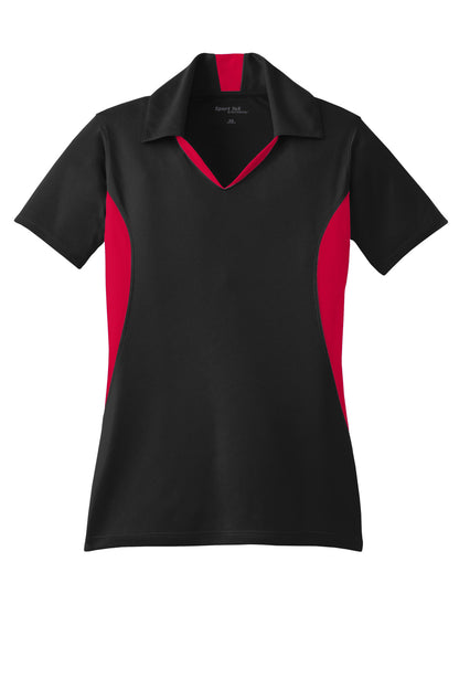 Custom Embroidered Sport-Tek Polos/Knits in Black/ Deep Red