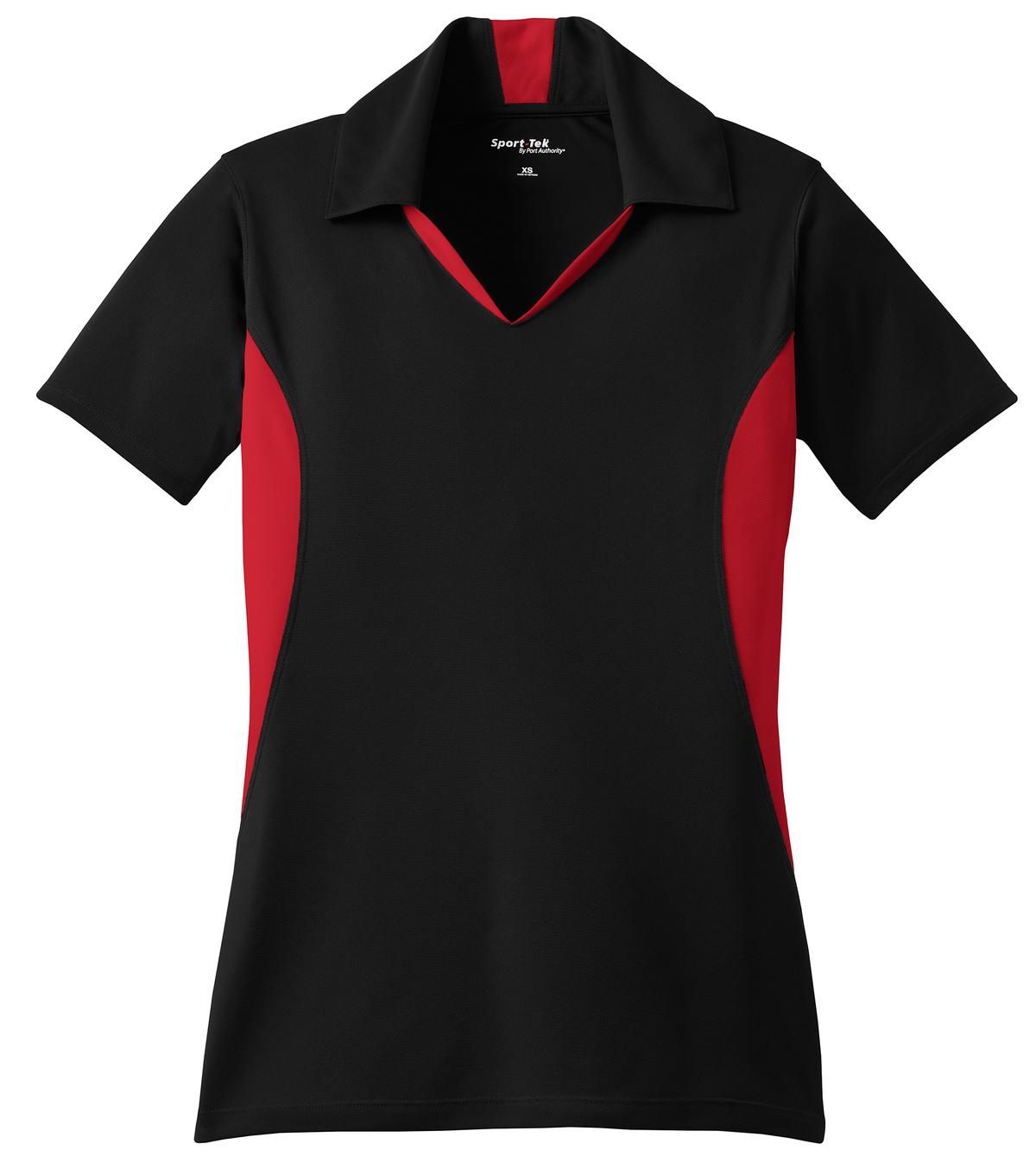 Custom Embroidered Sport-Tek Polos/Knits in Black/ True Red
