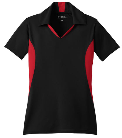 Custom Embroidered Sport-Tek Polos/Knits in Black/ True Red