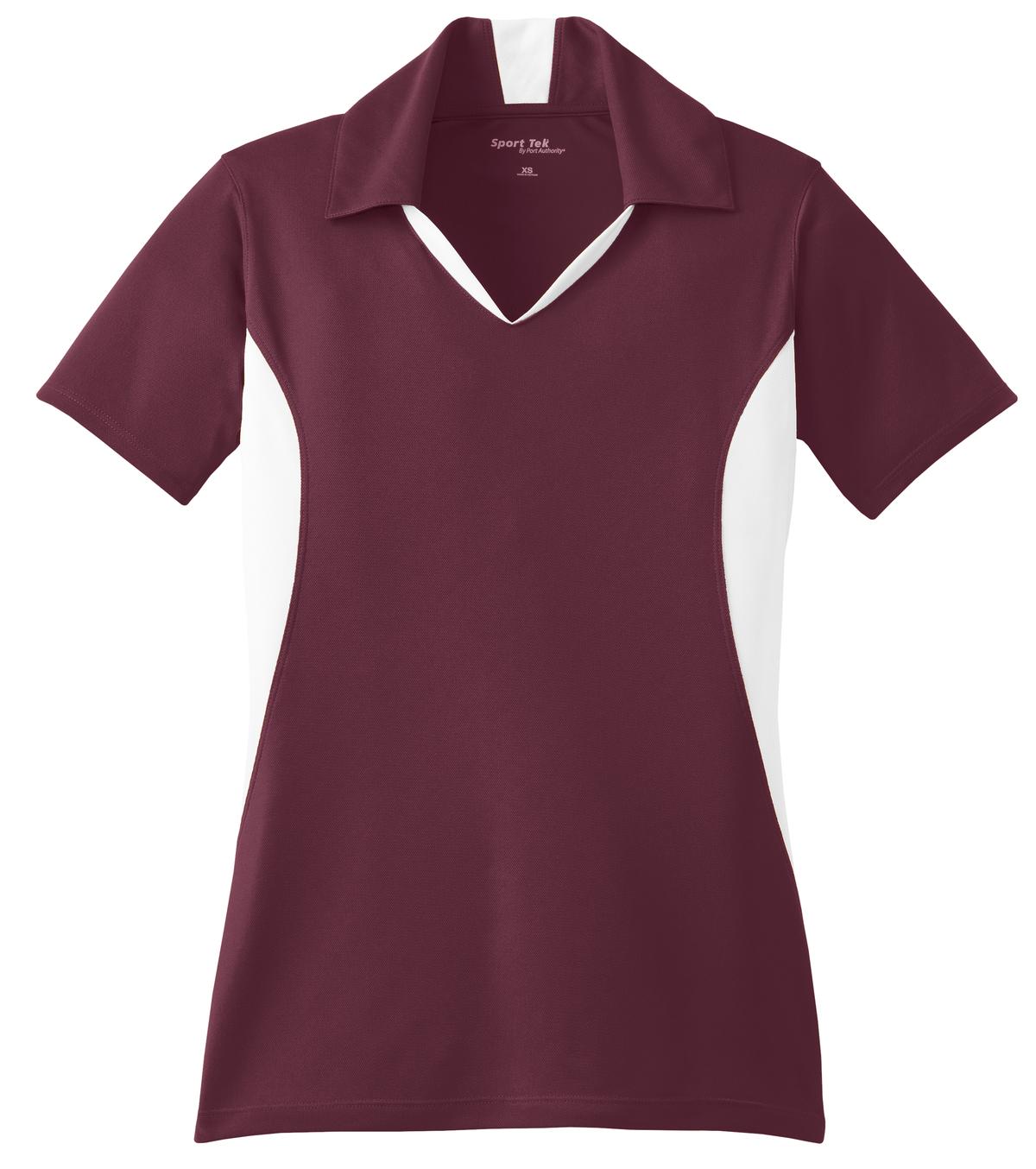 Custom Embroidered Sport-Tek Polos/Knits in Maroon/ White