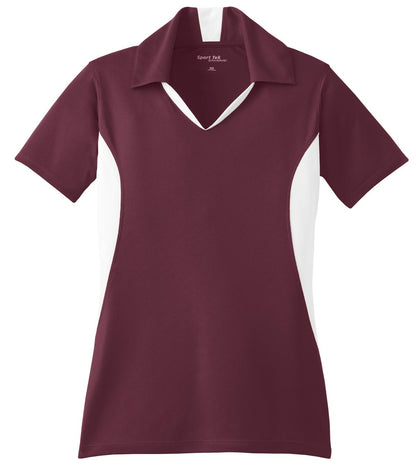 Custom Embroidered Sport-Tek Polos/Knits in Maroon/ White
