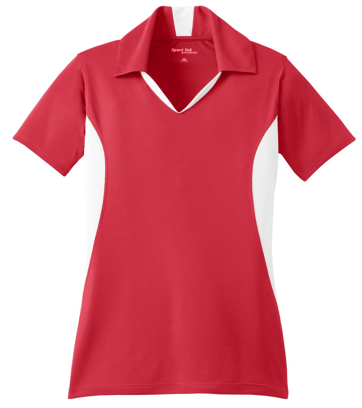 Custom Embroidered Sport-Tek Polos/Knits in True Red/ White
