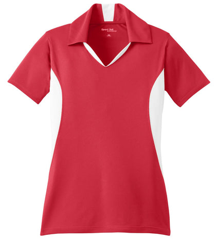 Custom Embroidered Sport-Tek Polos/Knits in True Red/ White