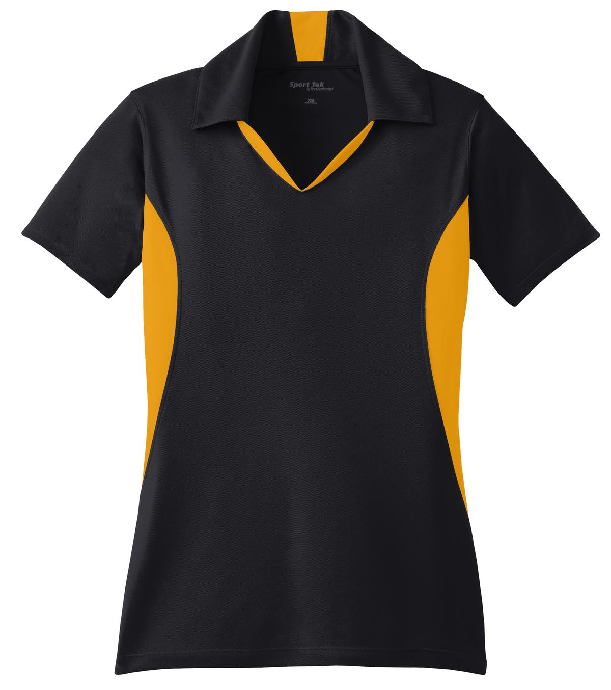 Custom Embroidered Sport-Tek Polos/Knits in Black/ Gold