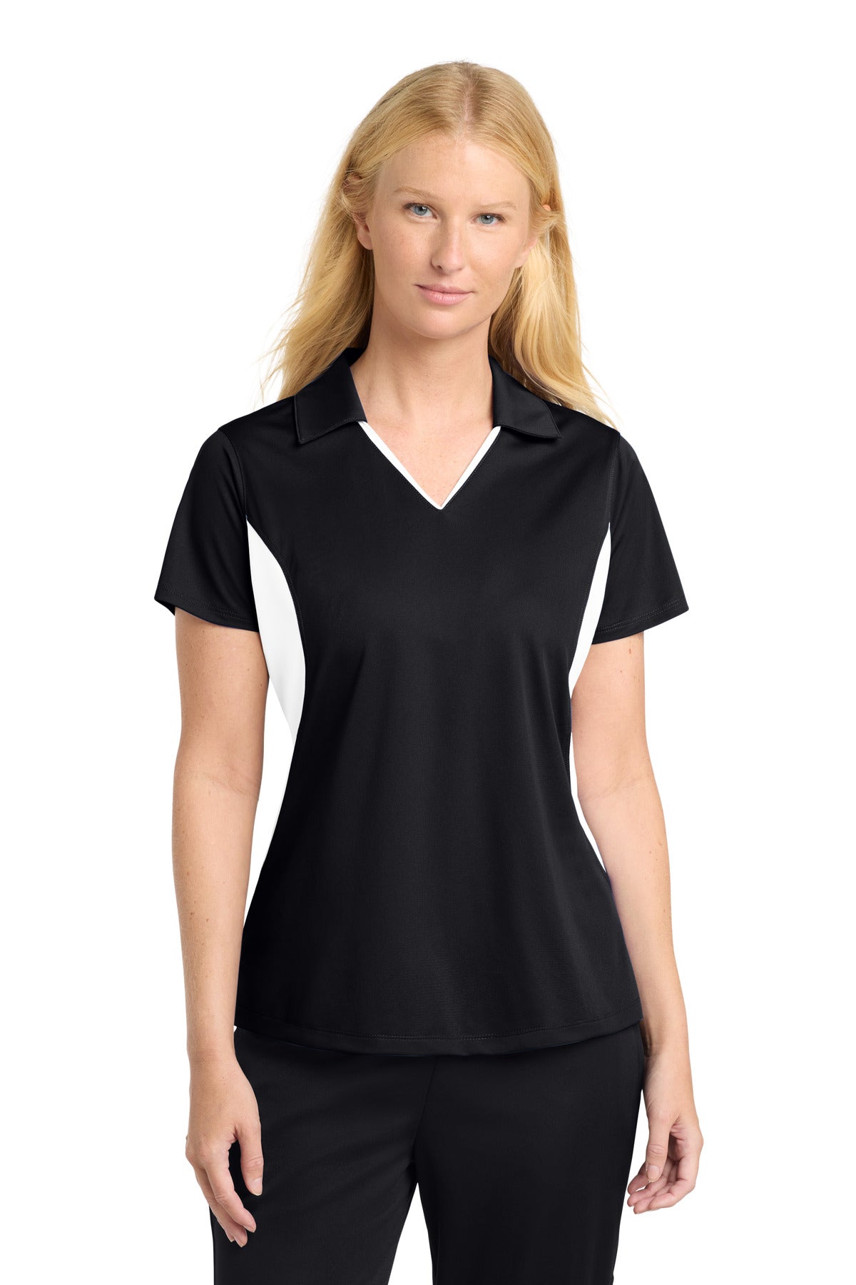 Custom Embroidered Sport-Tek Polos/Knits in Black/ White