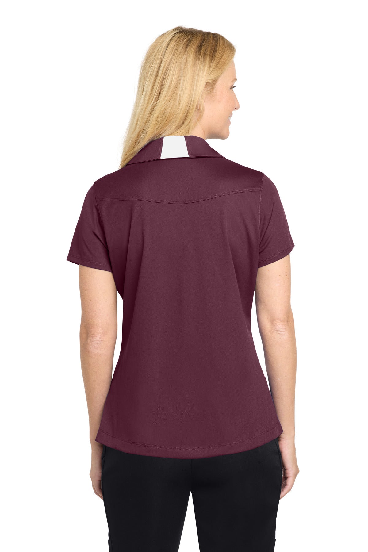 Custom Embroidered Sport-Tek Polos/Knits in Maroon/ White