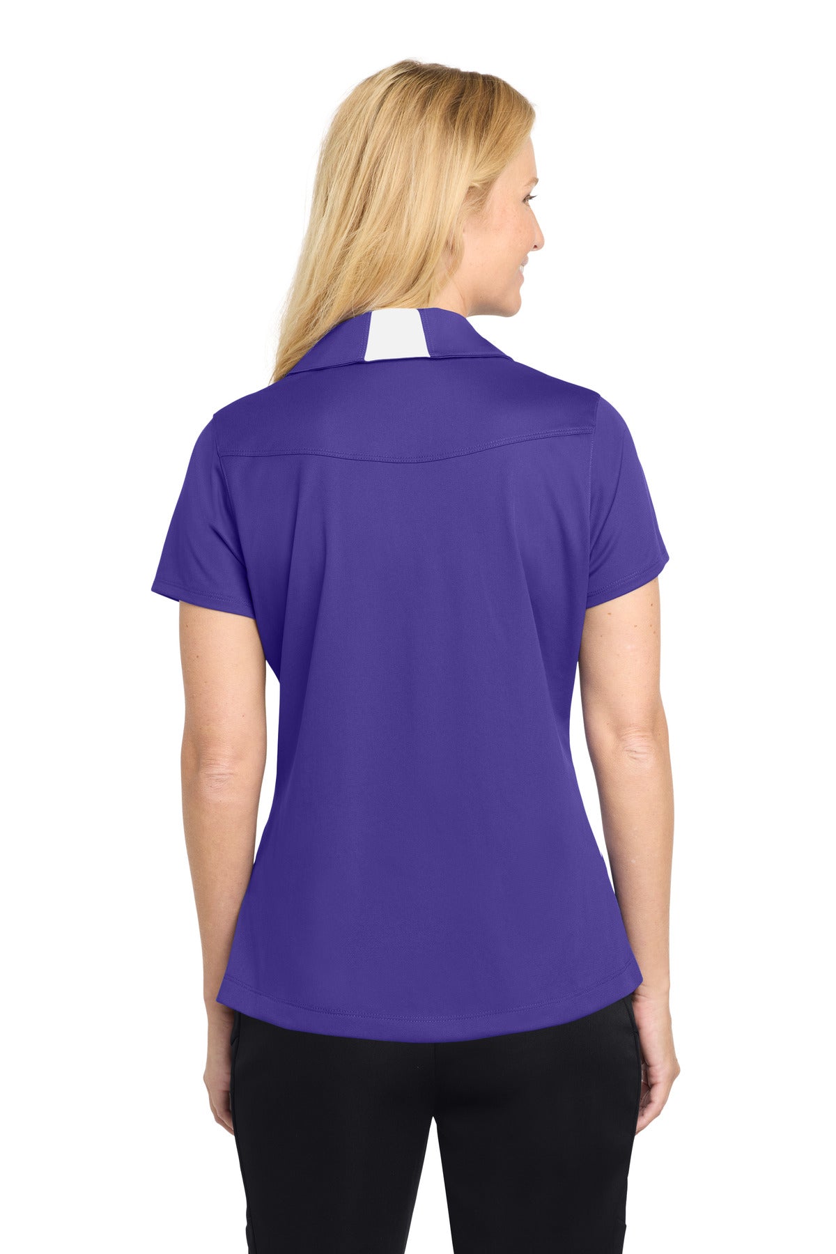Custom Embroidered Sport-Tek Polos/Knits in Purple/ White