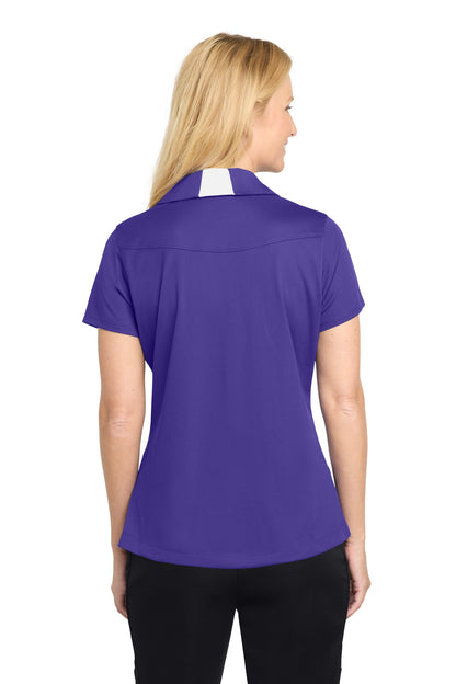 Custom Embroidered Sport-Tek Polos/Knits in Purple/ White