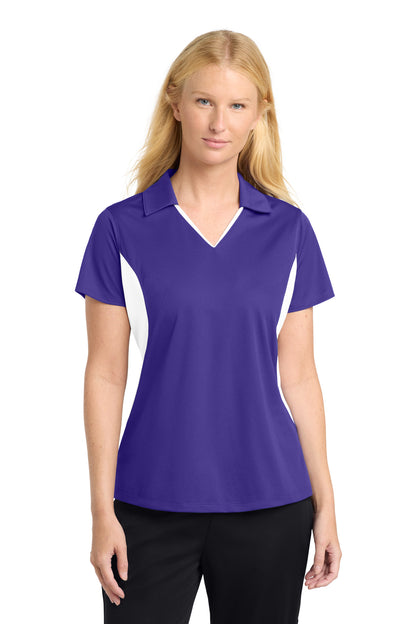 Custom Embroidered Sport-Tek Polos/Knits in Purple/ White