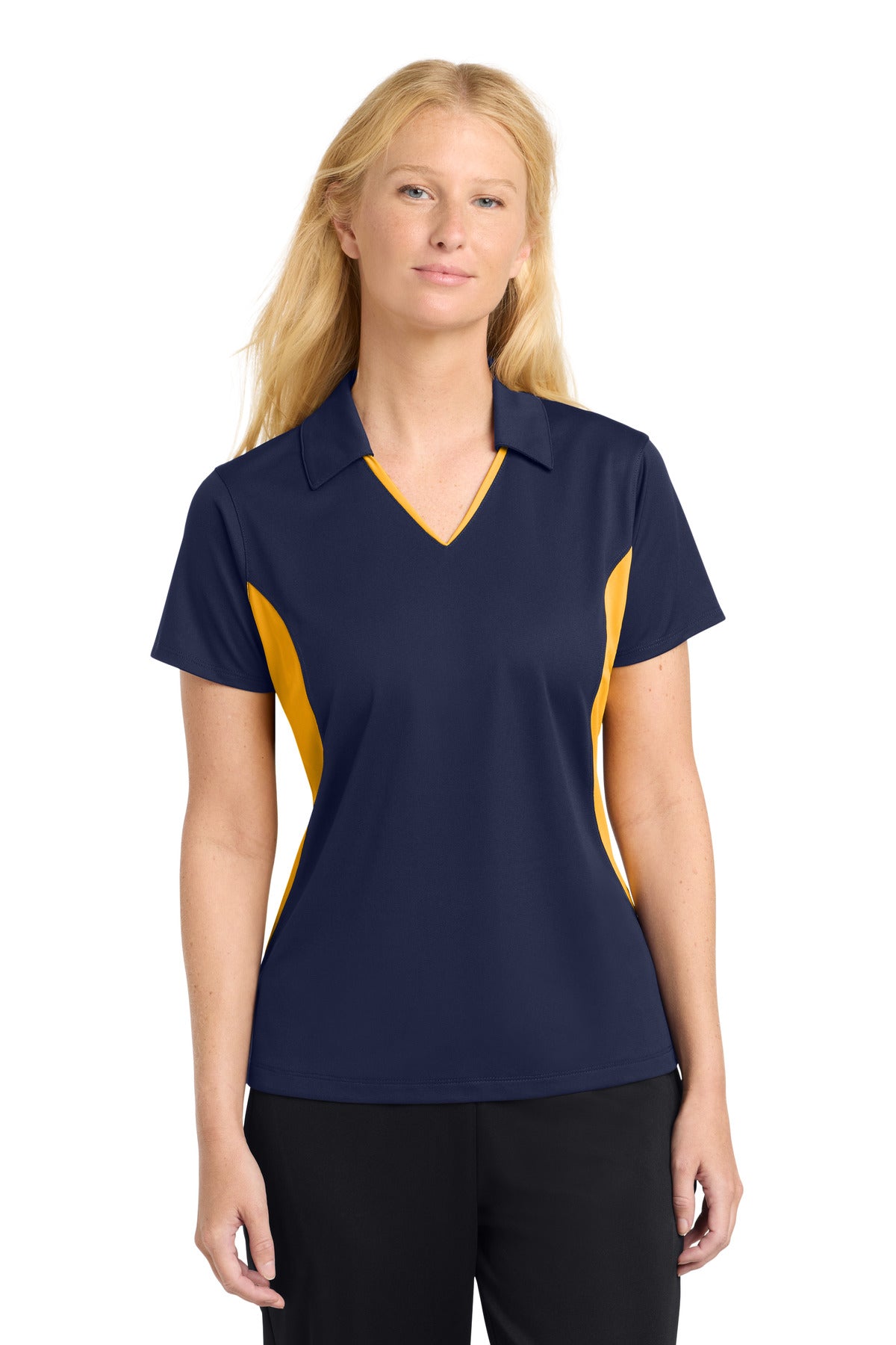 Custom Embroidered Sport-Tek Polos/Knits in True Navy/ Gold