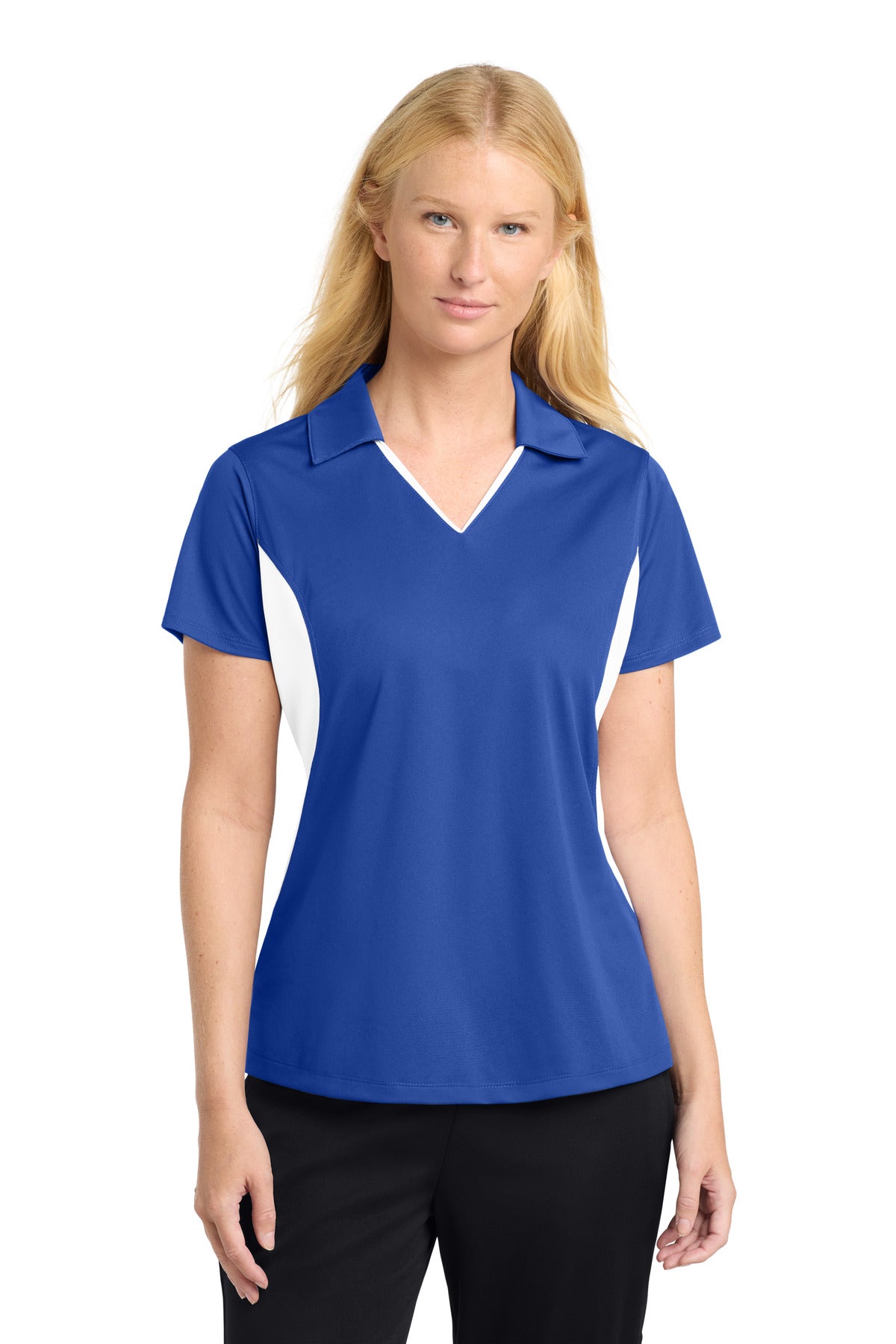 Custom Embroidered Sport-Tek Polos/Knits in True Royal/ White