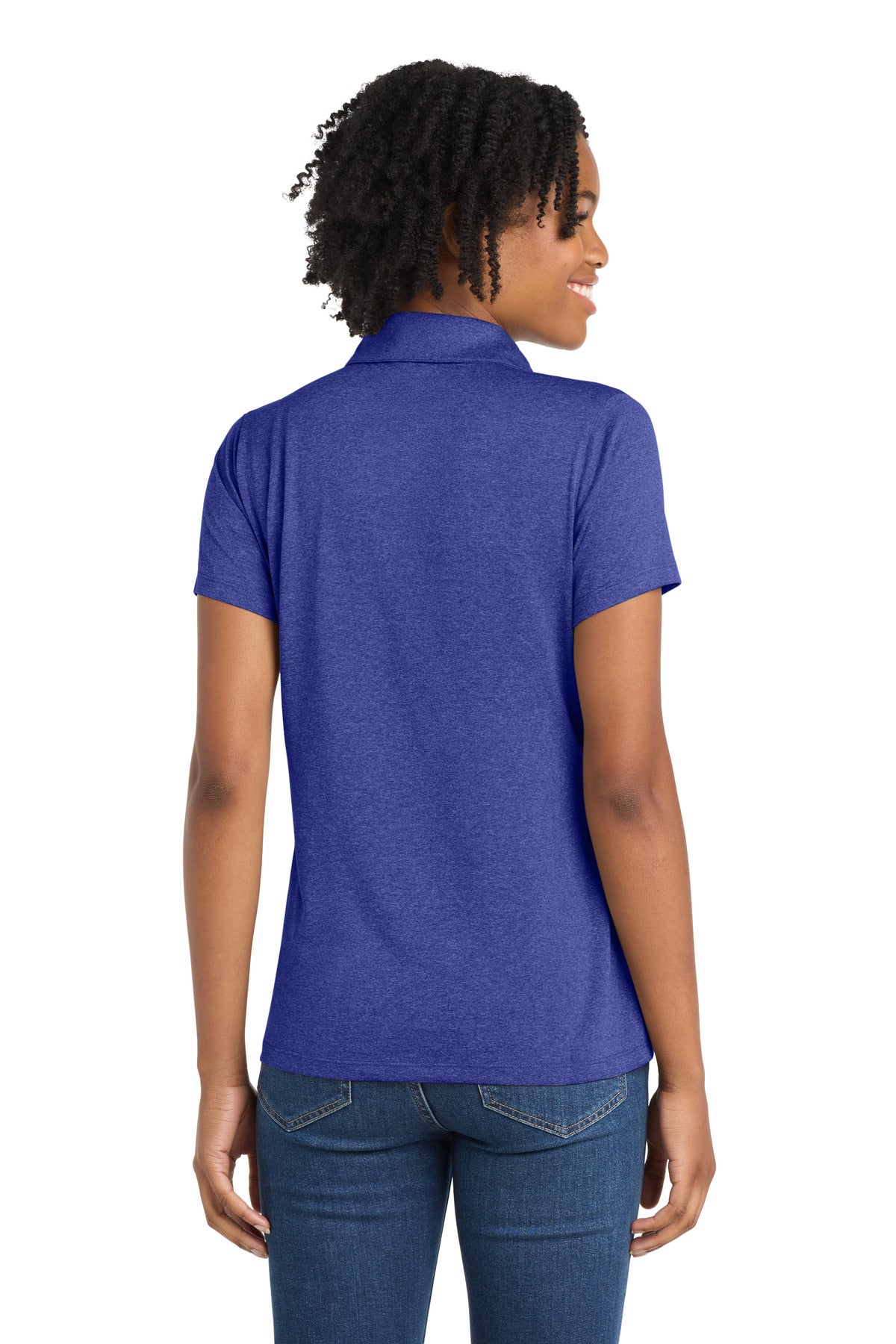 Custom Embroidered Sport-Tek Polos/Knits in Cobalt Heather
