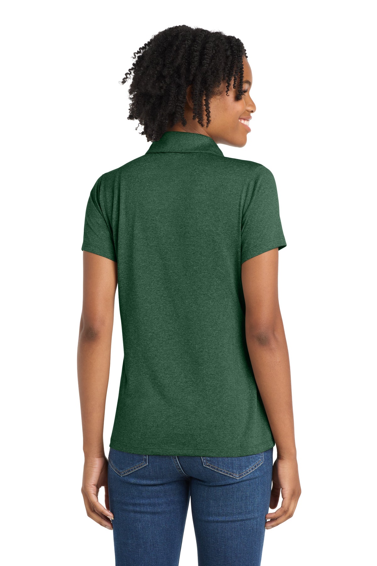 Custom Embroidered Sport-Tek Polos/Knits in Forest Green Heather