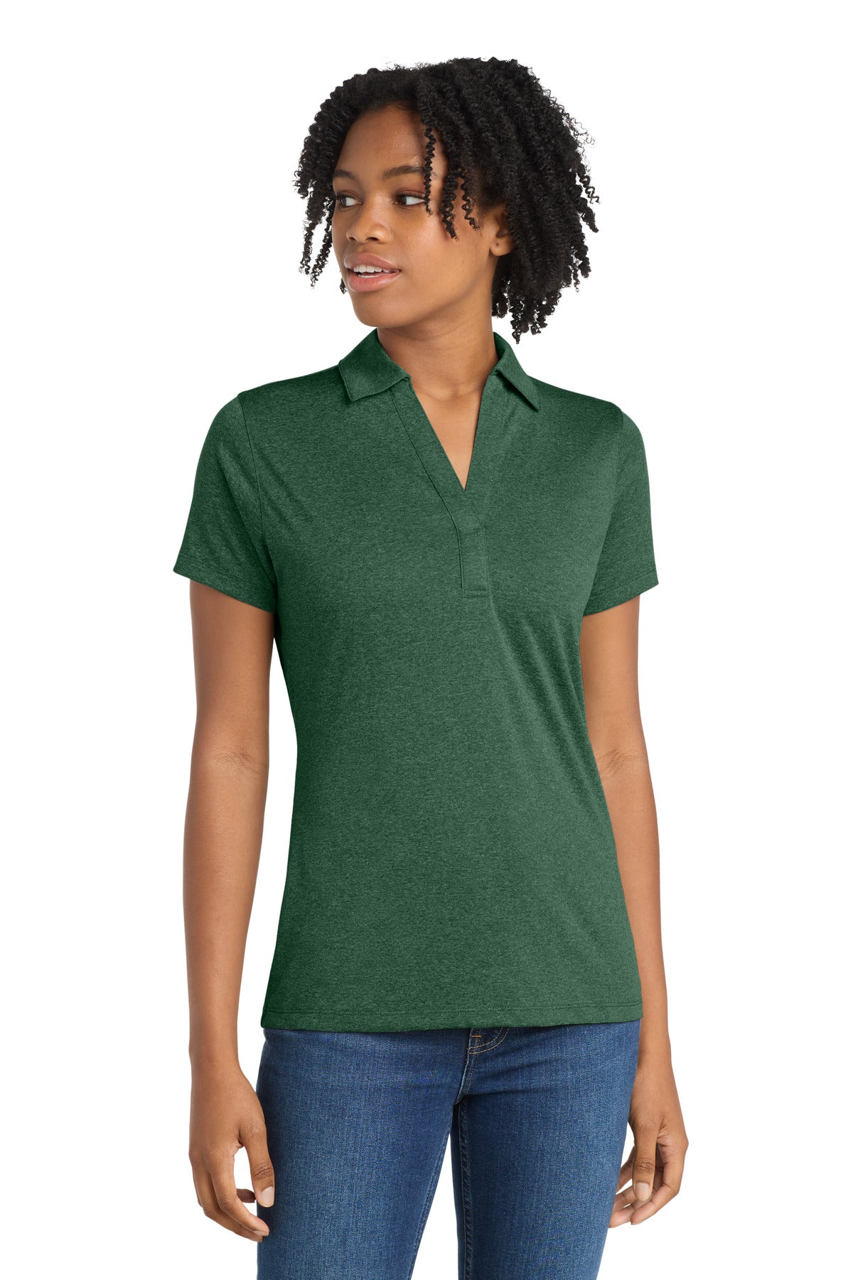 Custom Embroidered Sport-Tek Polos/Knits in Forest Green Heather