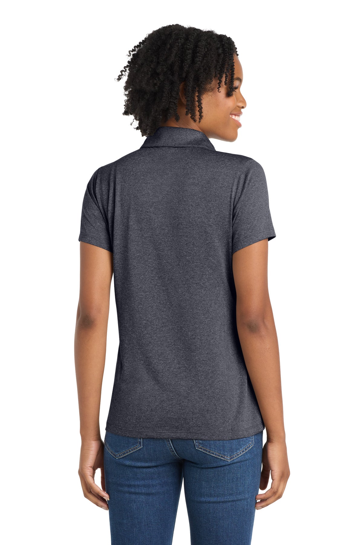 Custom Embroidered Sport-Tek Polos/Knits in Graphite Heather