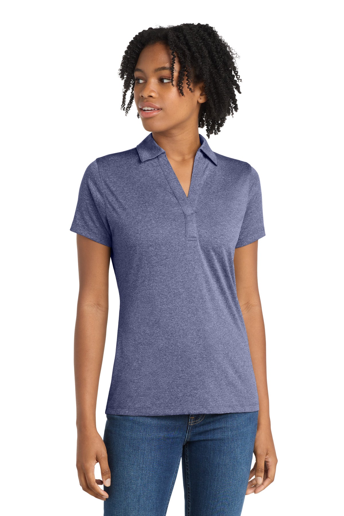 Custom Embroidered Sport-Tek Polos/Knits in True Navy Heather