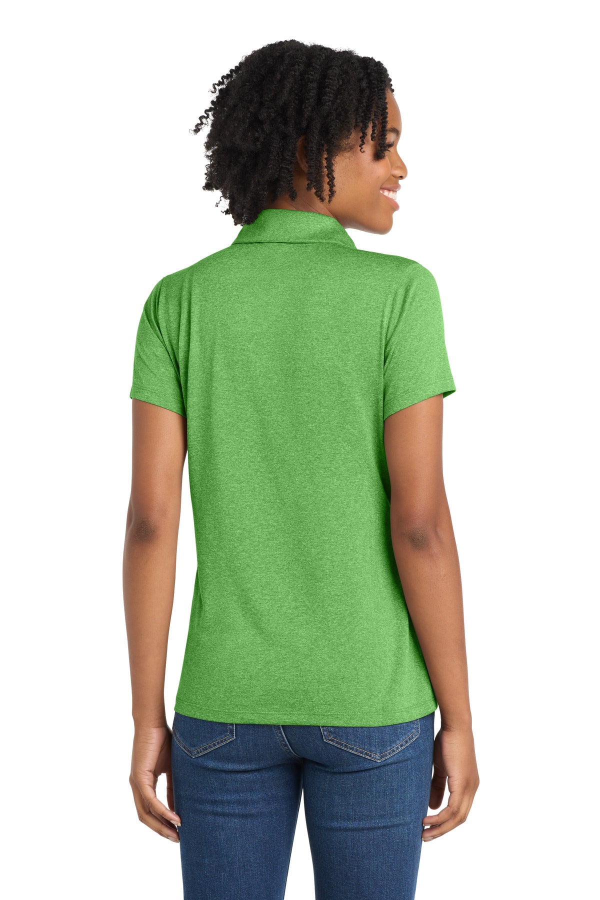 Custom Embroidered Sport-Tek Polos/Knits in Turf Green Heather