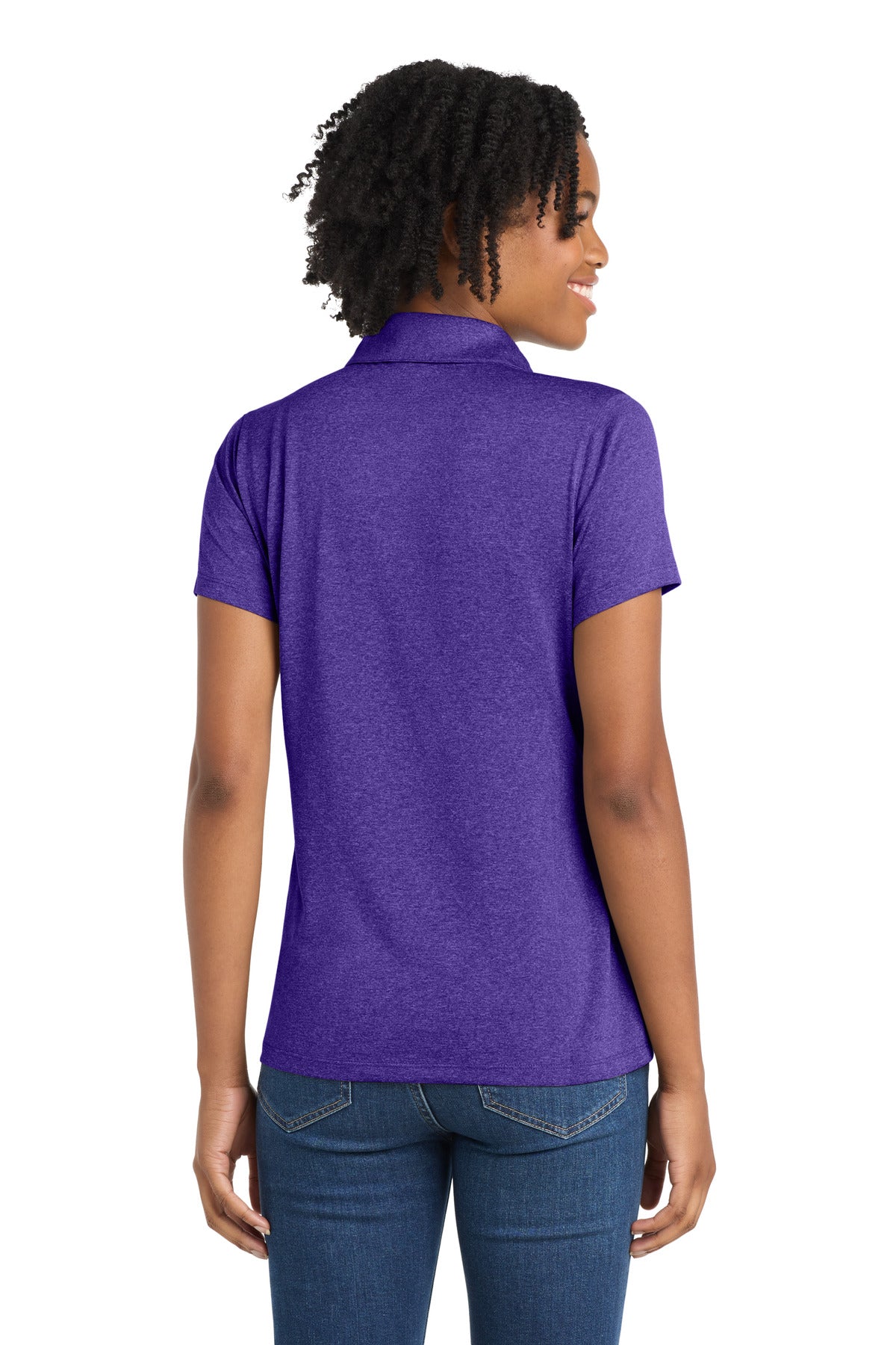 Custom Embroidered Sport-Tek Polos/Knits in Varsity Purple Heather