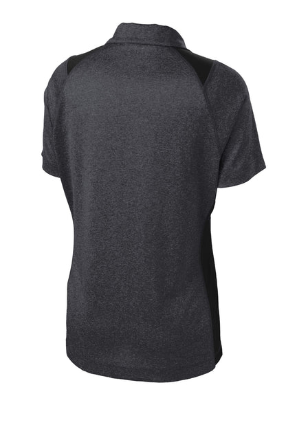 Sport-Tek Women's Heather Colorblock Contender Polo. LST665