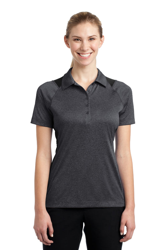 Sport-Tek Women's Heather Colorblock Contender Polo. LST665