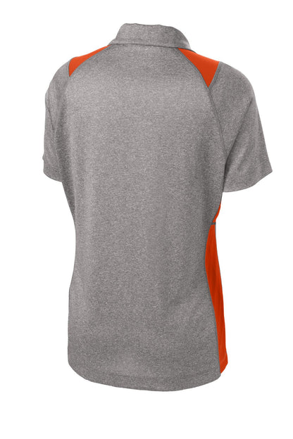 Sport-Tek Women's Heather Colorblock Contender Polo. LST665