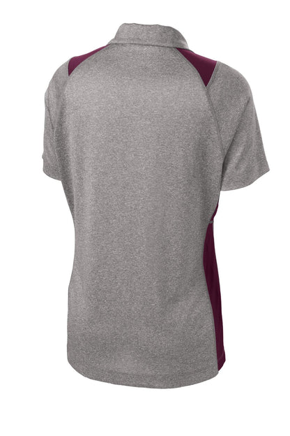 Sport-Tek Women's Heather Colorblock Contender Polo. LST665