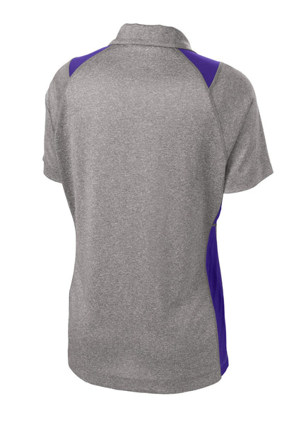 Sport-Tek Women's Heather Colorblock Contender Polo. LST665