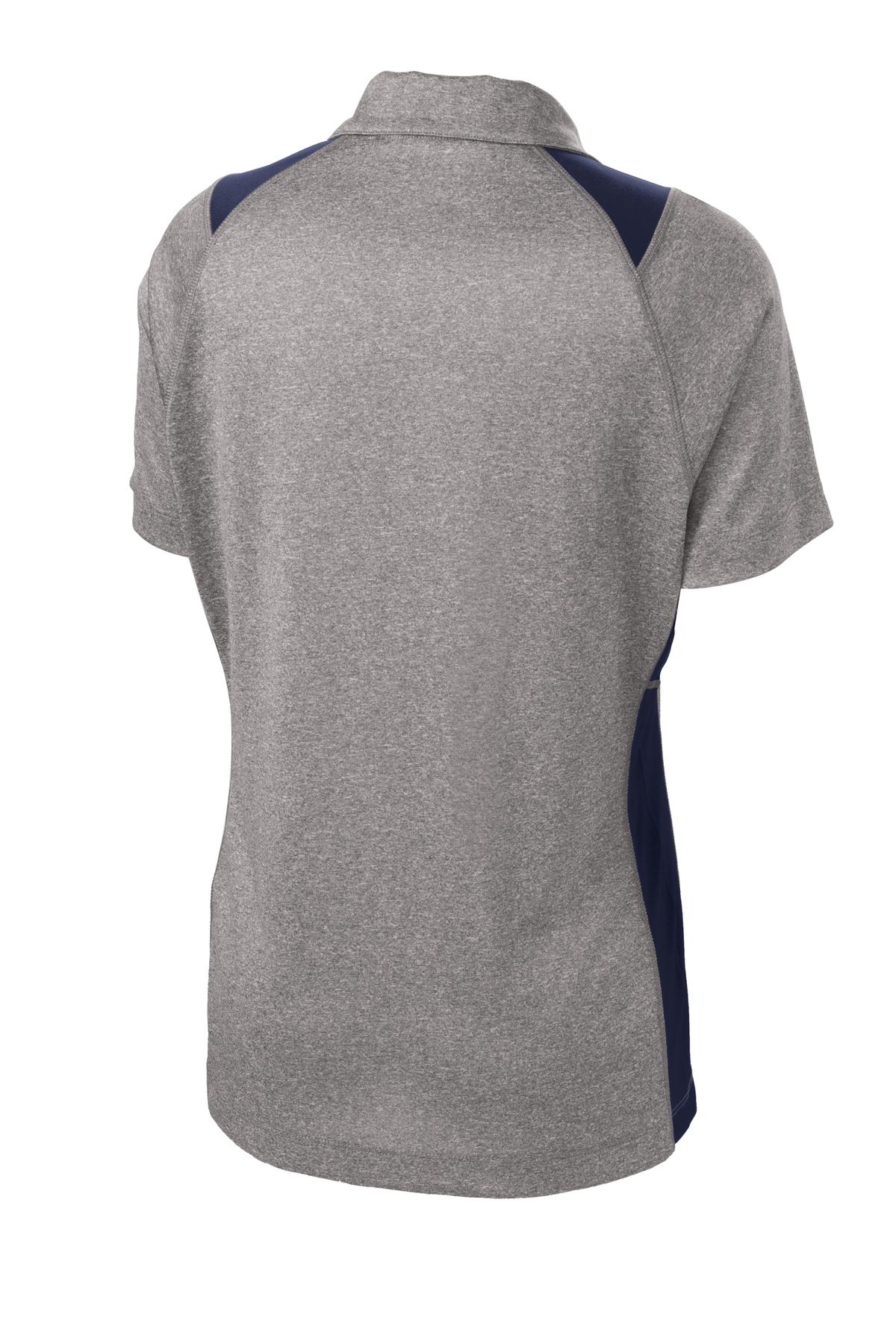 Sport-Tek Women's Heather Colorblock Contender Polo. LST665