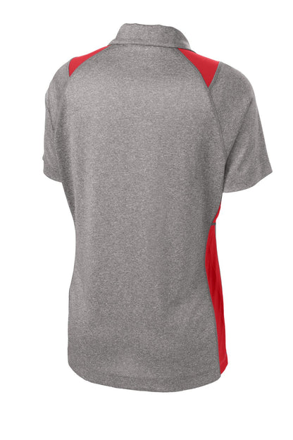 Sport-Tek Women's Heather Colorblock Contender Polo. LST665
