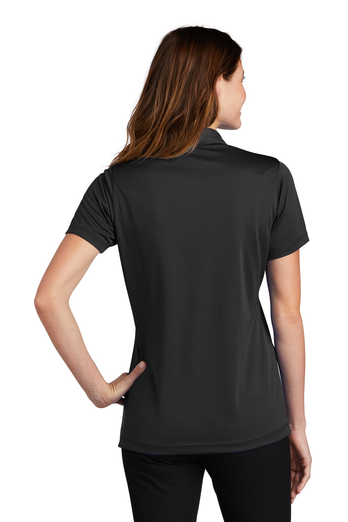 Custom Embroidered Sport-Tek Women's PosiCharge Micro-Mesh Polo. LST680,Black