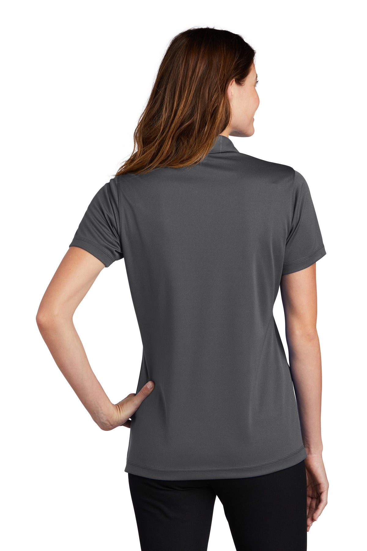 Custom Embroidered Sport-Tek Women's PosiCharge Micro-Mesh Polo. LST680,Iron Grey