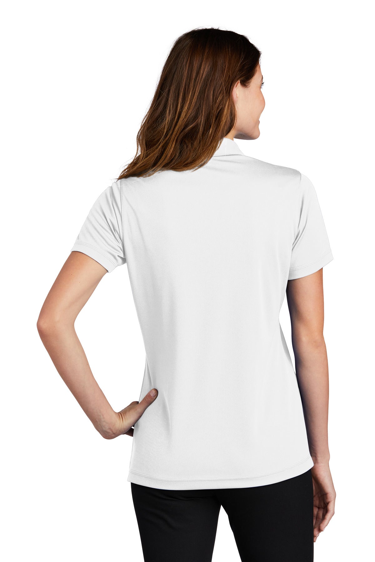 Custom Embroidered Sport-Tek Women's PosiCharge Micro-Mesh Polo. LST680,White