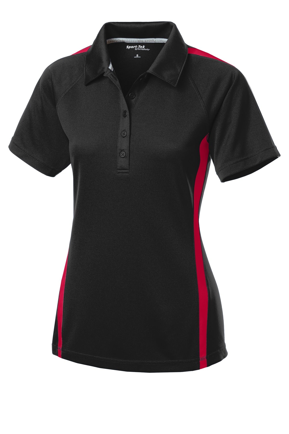 Custom Embroidered Sport-Tek Polos/Knits in Black/ Red